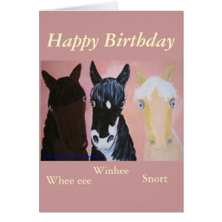 Funny Horse Birthday Cards | Zazzle