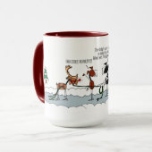 Funny Horses stealing Cartoon Mugs (Front Left)