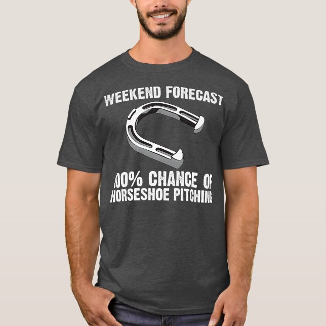 Funny Horseshoe Pitching Gift Men Women Pitchers T-Shirt (Front)