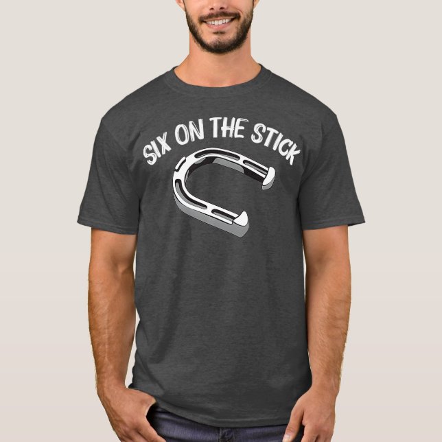 Funny Horseshoe Pitching Gift Men Women Pitchers T-Shirt (Front)