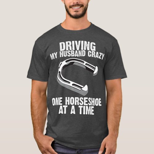 Funny Horseshoe Pitching Gift Women Mom Pitchers T_Shirt