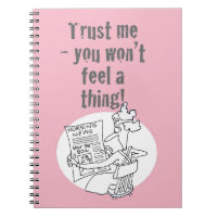 Funny Hospital Nurse Reading Newspaper Competition Notebook