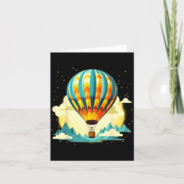 Funny Hot Air Balloon For New Adventures Lovers  Card (Front)