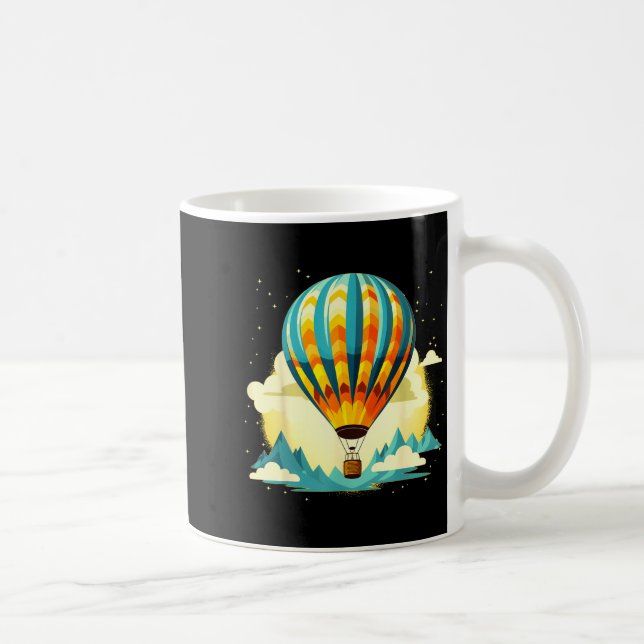 Funny Hot Air Balloon For New Adventures Lovers  Coffee Mug (Right)