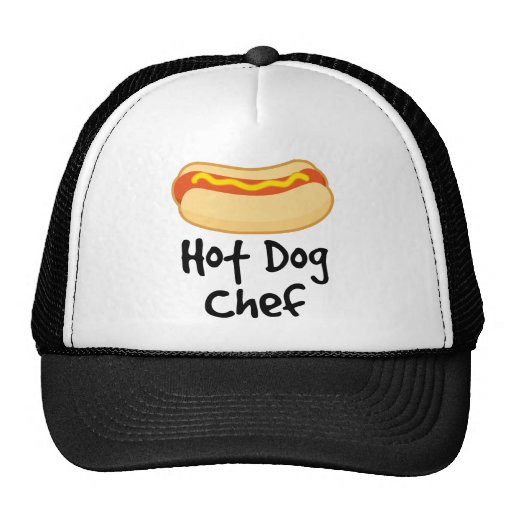 Funny Hot Dog Chef Cooking Gift Trucker Hat | Zazzle