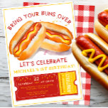 Funny Hot Dog Cookout Birthday Party Invitation<br><div class="desc">Funny Hot Dog Cookout Birthday Party Invitation</div>