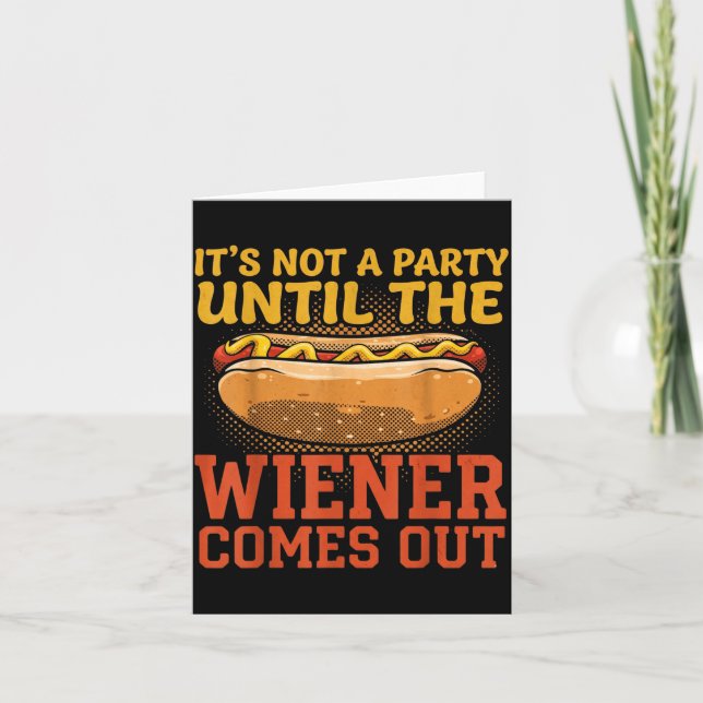 Funny Hot Dog Design For Men Women Hotdog Stand Ga Card (Front)