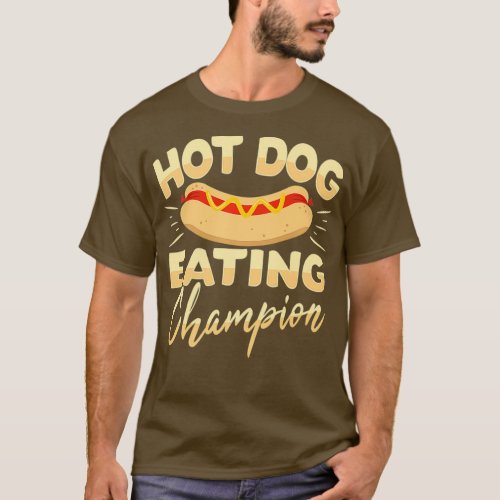 Funny Hot Dog Eating Champion Premium T_Shirt