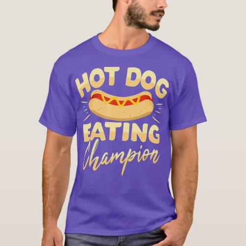 Funny Hot Dog Eating Champion T_Shirt