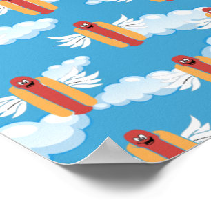 Funny Hot Dog Emoji Meaning Food Humor Emojis Joke Poster