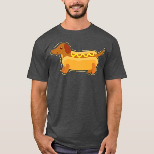 Funny Hot Dog Food Bun Sausage Lover Cute Gift T_Shirt
