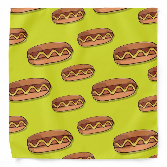 Funny Hot Dog Food Design Bandana (Front)