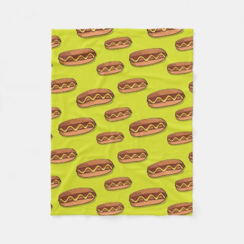 Funny Hot Dog Food Design Fleece Blanket