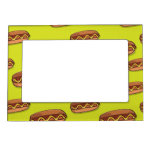 Funny Hot Dog Food Design Magnetic Photo Frame at Zazzle