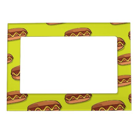 Funny Hot Dog Food Design Magnetic Photo Frame