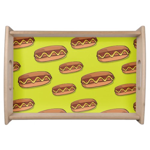 Funny Hot Dog Food Design Serving Tray