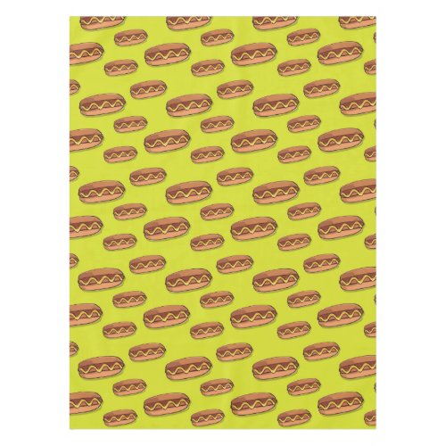 Funny Hot Dog Food Design Tablecloth