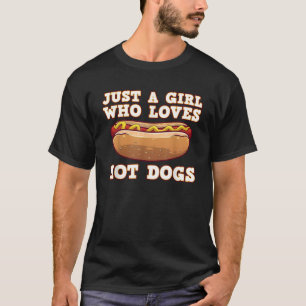 Funny Hot Dog For Women Girls Ketchup Mustard Saus T-Shirt