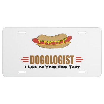 Funny Hot Dog License Plate by OlogistShop at Zazzle