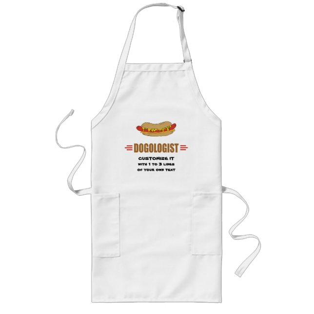 Funny Hot Dog Long Apron (Front)