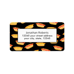 Funny Hot Dog Return Address Label
