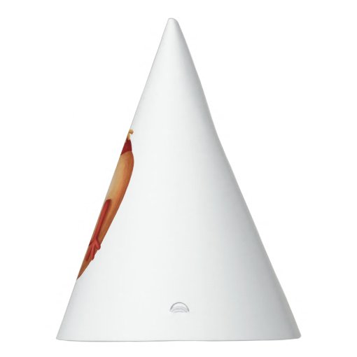 Funny Hot Dog with Mustard Waving Paper Party Hat | Zazzle