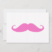 Funny Hot Pink Girly Polka Dots Mustache (Front)