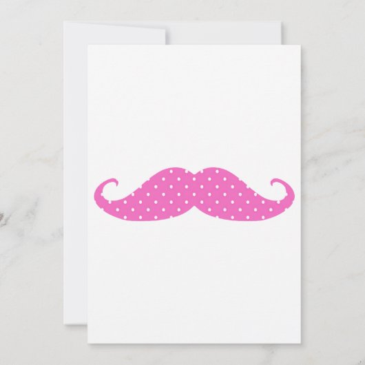 Funny Hot Pink Girly  Polka Dots Mustache (Back)
