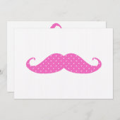 Funny Hot Pink Girly Polka Dots Mustache (Front/Back)
