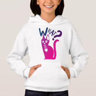 Funny Hot Pink Not Guilty Cat Prank Humor Cartoon Hoodie