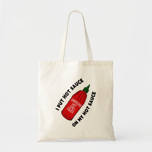 Funny Hot Sauce Tote Bag (Front)