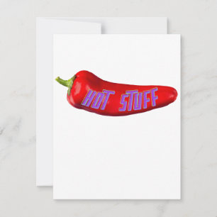 Funny Hot Stuff Red Chili Pepper Holiday Card