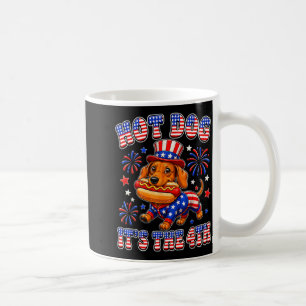 Funny Hotdog 4th of July Dachshund Patriotic USA Coffee Mug