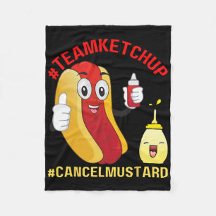 Funny Hotdog Team Ketchup Lover Fun Bbq Hotdogs Gr Fleece Blanket