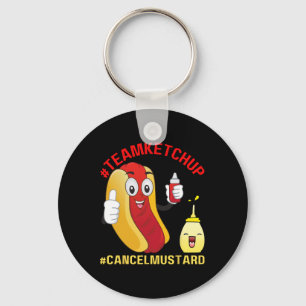 Funny Hotdog Team Ketchup Lover Fun Bbq Hotdogs Gr Keychain