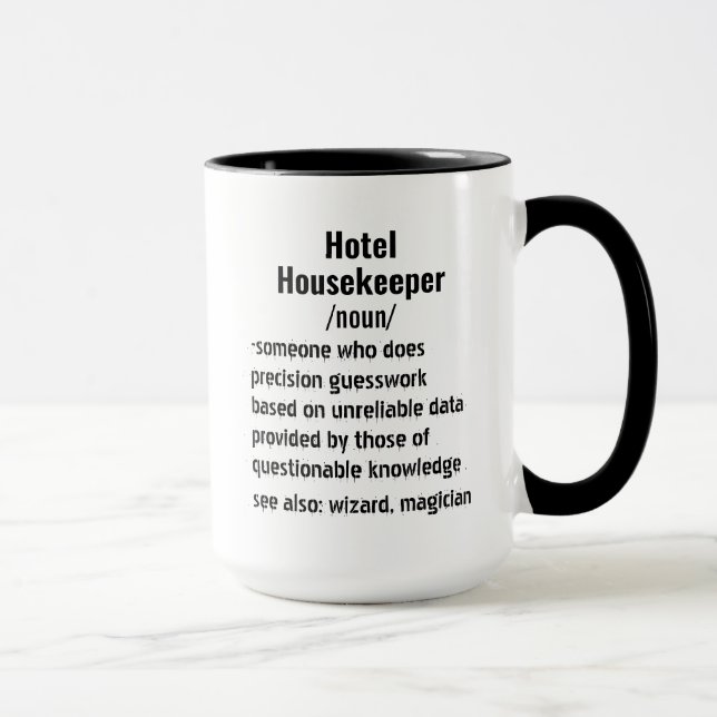Funny Hotel Housekeeper Definition gifts Mug (Right)