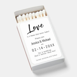 💍 Funny Hotter than HOT save the date Matchboxes
