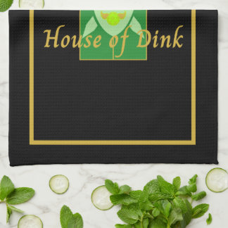 Funny House of Dink Pickleball Crest Kitchen Towel