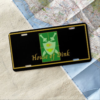 Funny House of Dink Pickleball Crest License Plate