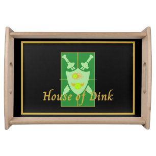 Funny House of Dink Pickleball Crest  Serving Tray