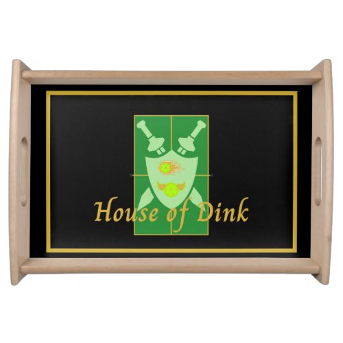 Funny House of Dink Pickleball Crest  Serving Tray