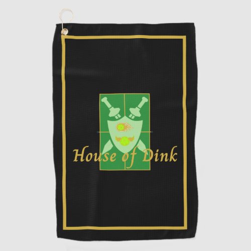 Funny House of Dink Pickleball Crest Sports Towel