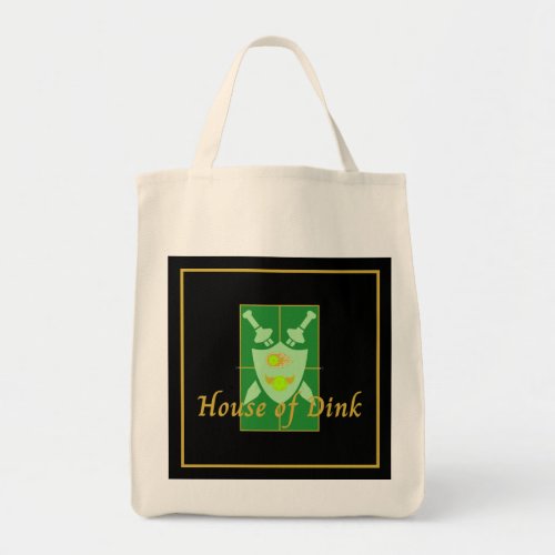 Funny House of Dink Pickleball Crest  Tote Bag