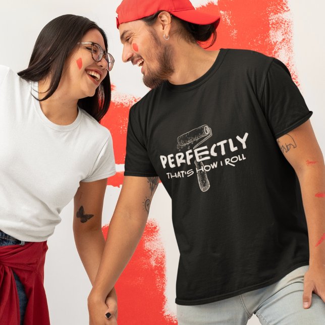 Funny House Painter Roller and Paint Dark T-Shirt (Creator Uploaded)