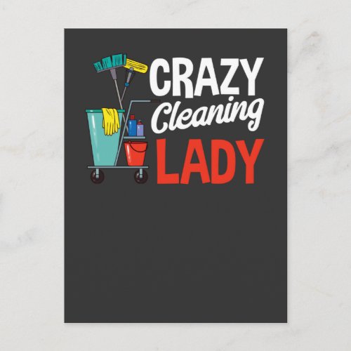 Funny Housekeeper Housewife Cleaning Wife Postcard