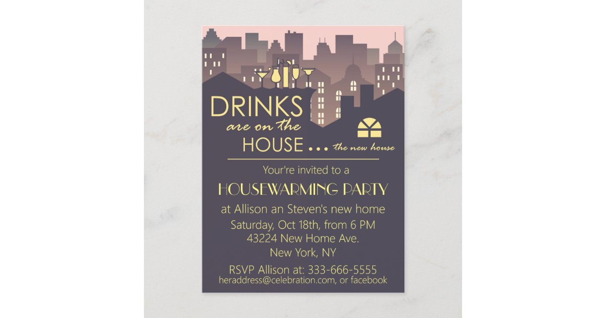 Funny Housewarming Party design Announcement Postcard | Zazzle.com