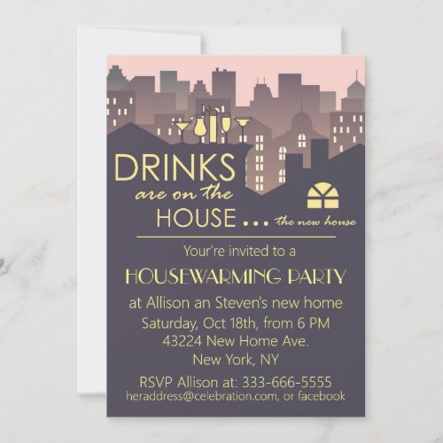 Funny Housewarming Party design Invitation