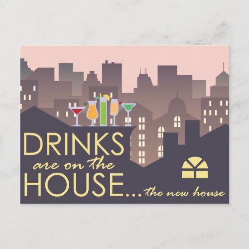 Funny Housewarming Party design Postcard