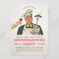 Funny Housewarming Party Invitations | Vintage