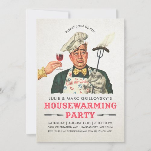 Funny Housewarming Party Invitations  Vintage